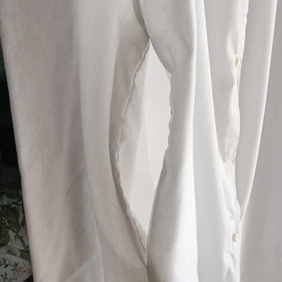 Vintage Elegant White Button-Down Nightgown Set - Picture 9 of 11